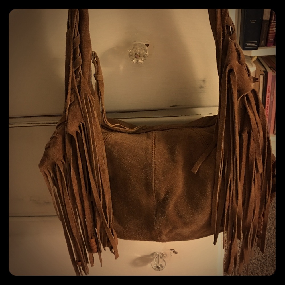 Suede Fringe Purse